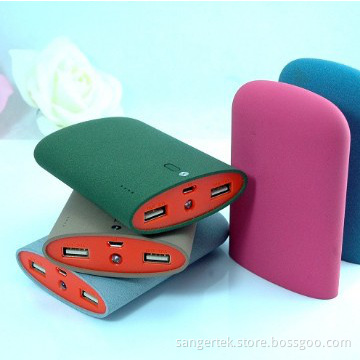 Bright LED light,double USB output power bank for tablet PC and phone